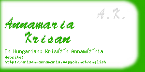 annamaria krisan business card